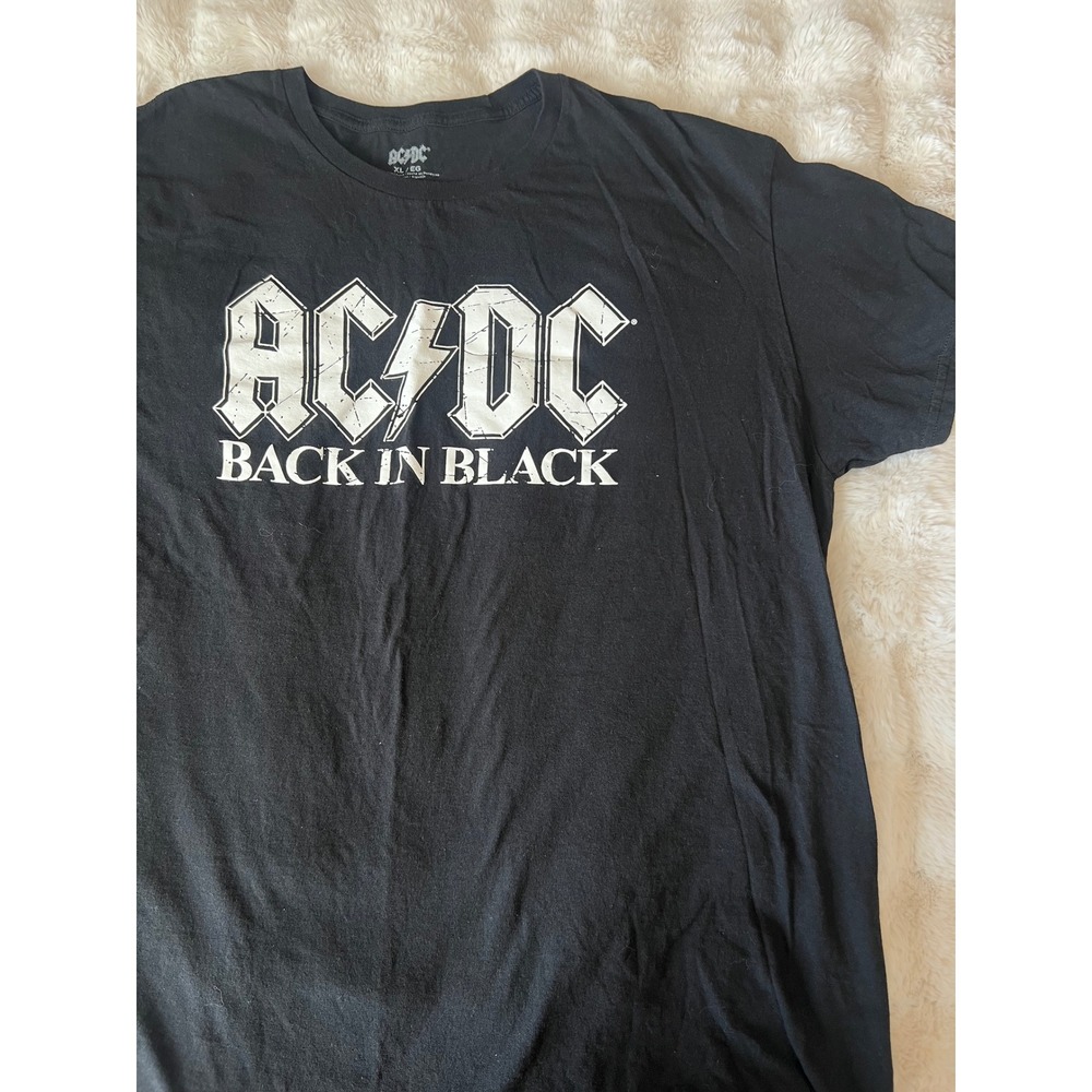 AC/DC Back in Black Band Tee 100% Cotton‎
